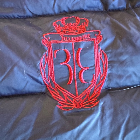 Billionaire Italian Couture blue bomber puffer coat size 50 - Picture 4 of 10